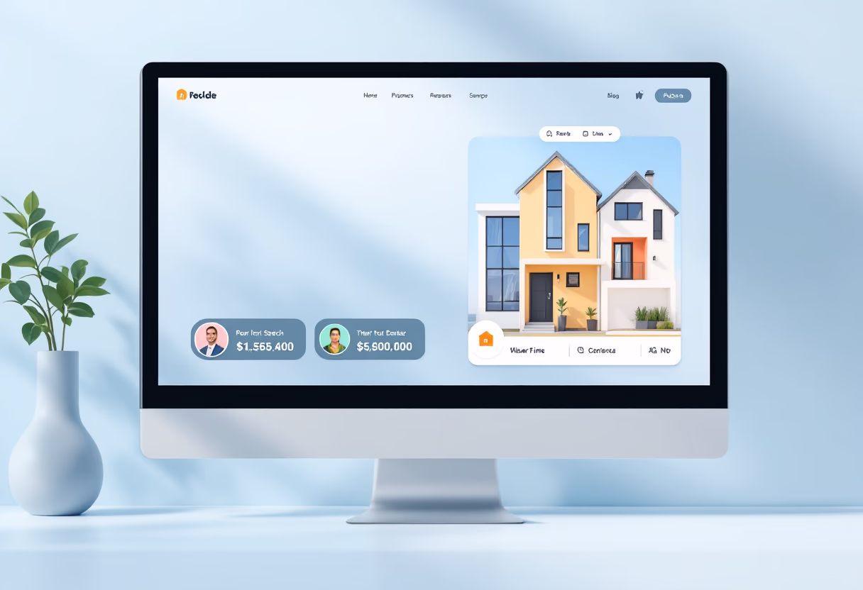 [interface] image of user interface showing property listings (for a real estate tech)