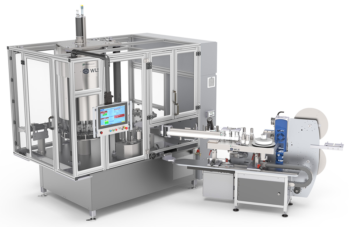 WLS PR-12 and PR-24 Plunger Rod Insertion and Labeling Machine for syringes