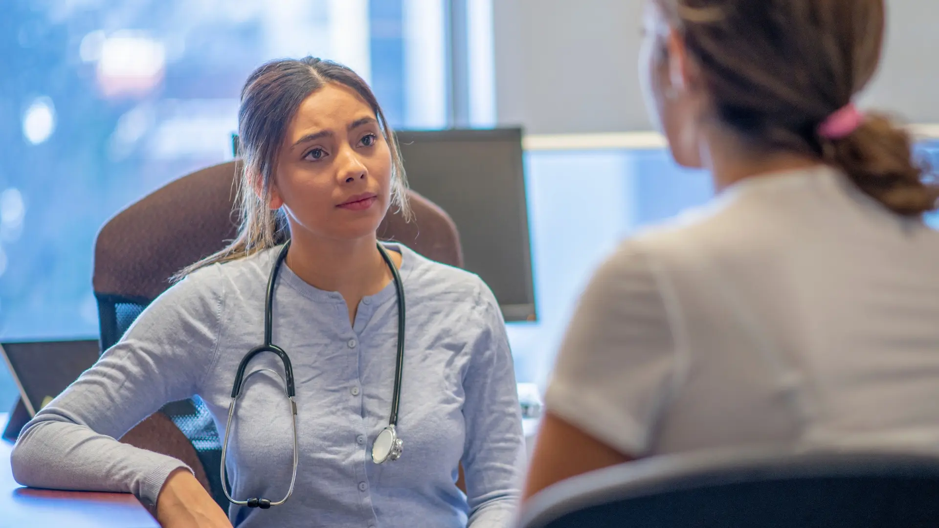 Healthcare professionals talking