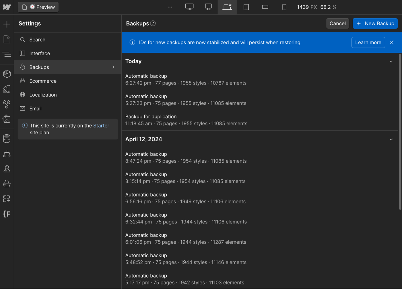 Backups - Laboratory X Webflow Template