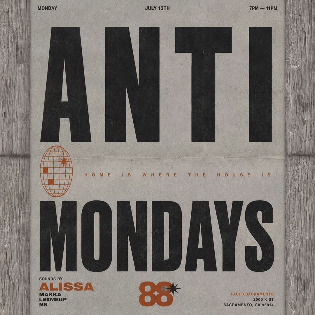 Anti=Mondays by 88 presents (7-11pm/Free)