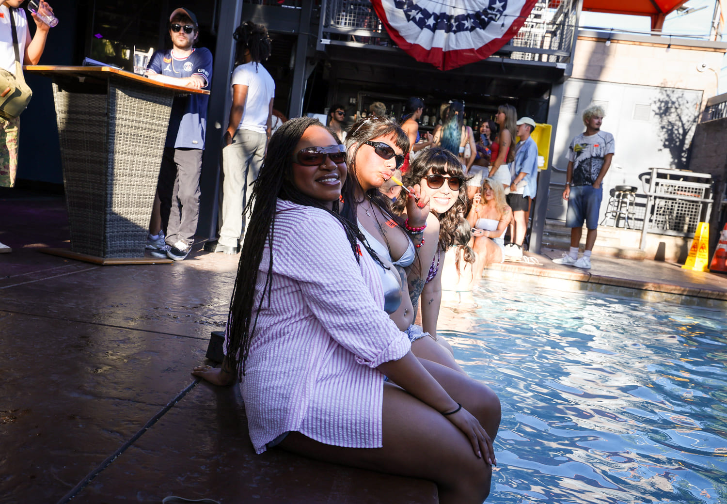 Red, White, and Groove Pool Patty by 88