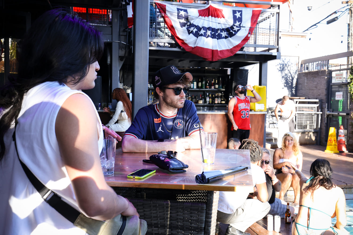 Red, White, and Groove Pool Patty by 88