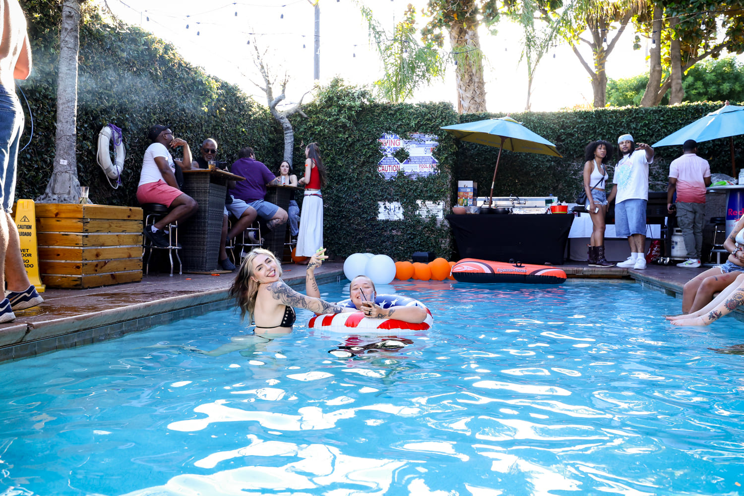 Red, White, and Groove Pool Patty by 88