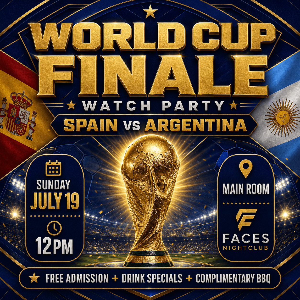 World Cup Finale (12pm/Main Room)
