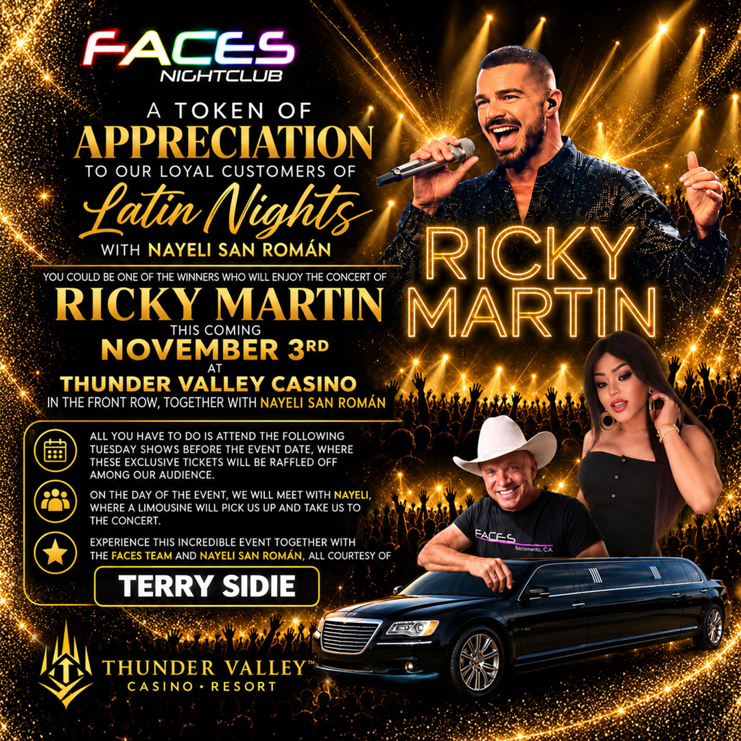 Noche Latina - Ricky Martin Giveaway (9pm-1:30am)