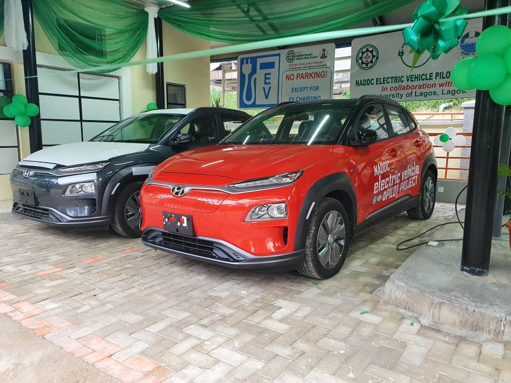 Electric vehicle charging station at University of Lagos