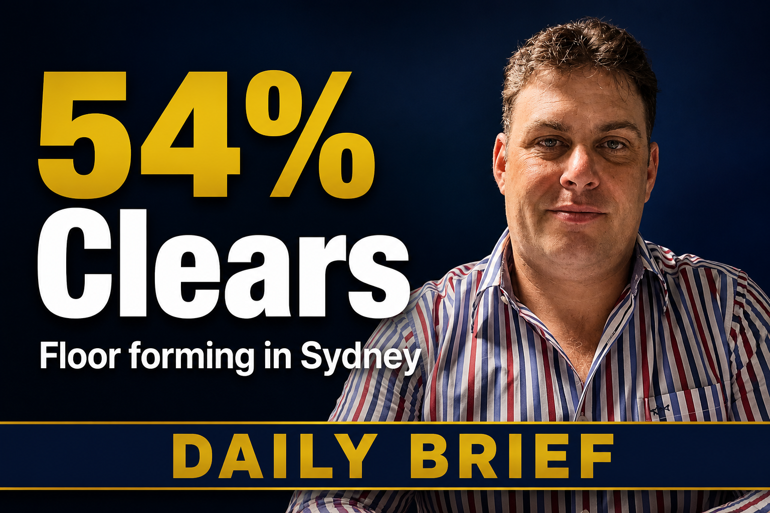 Sydney Auction Clearance Rate 54%: Is a Price Floor Forming?