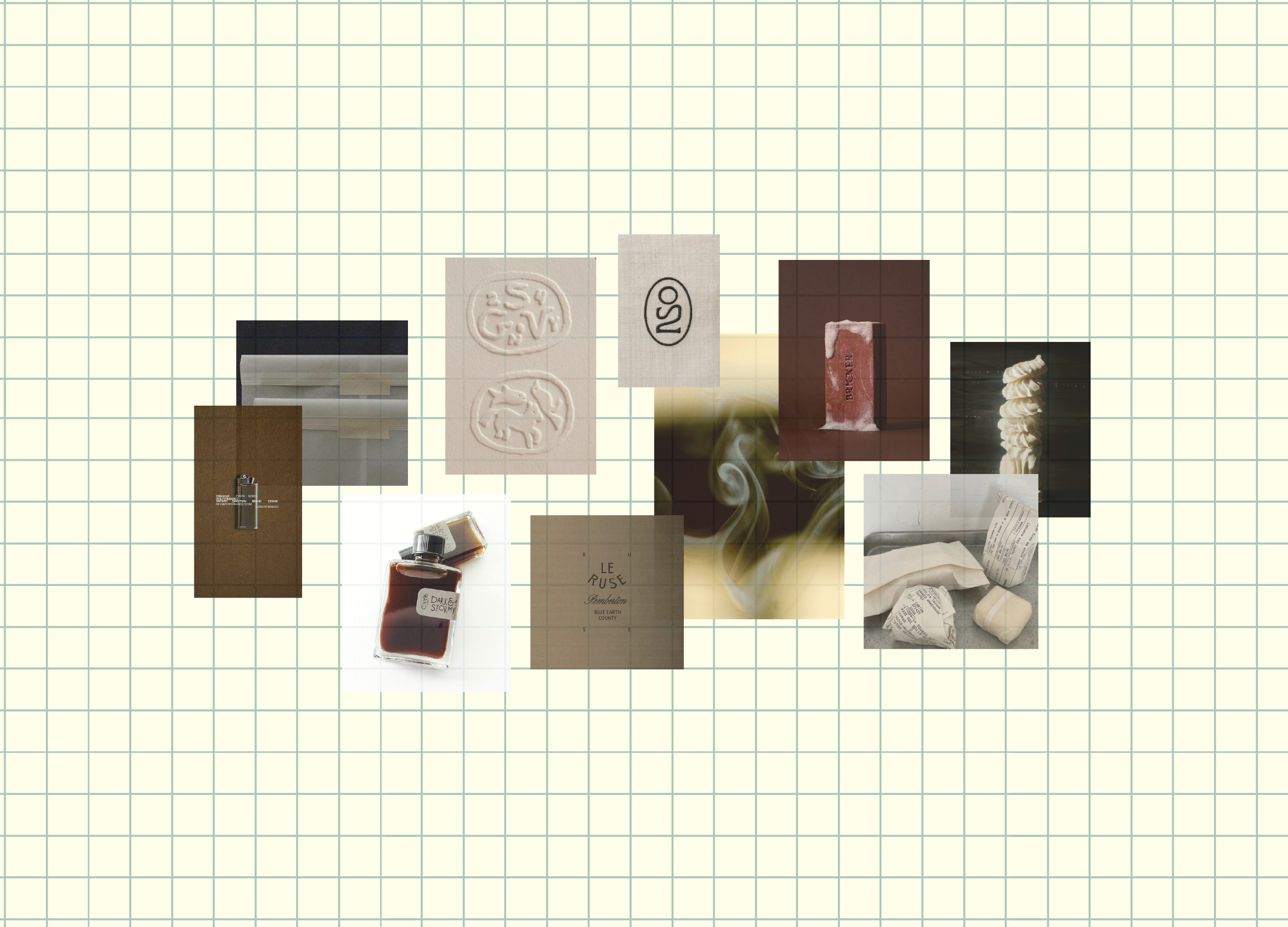 Screen grab of a moodboard for Rohe