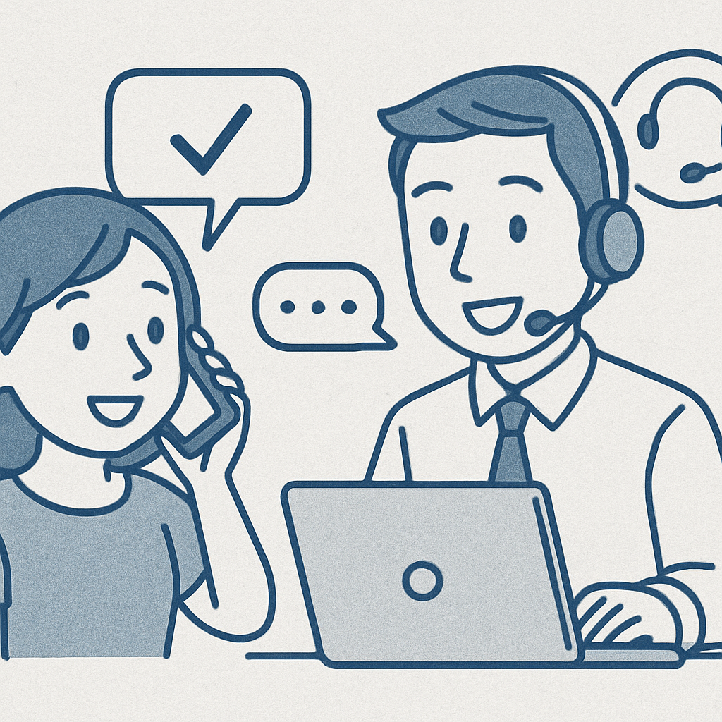 interaction avec le support client