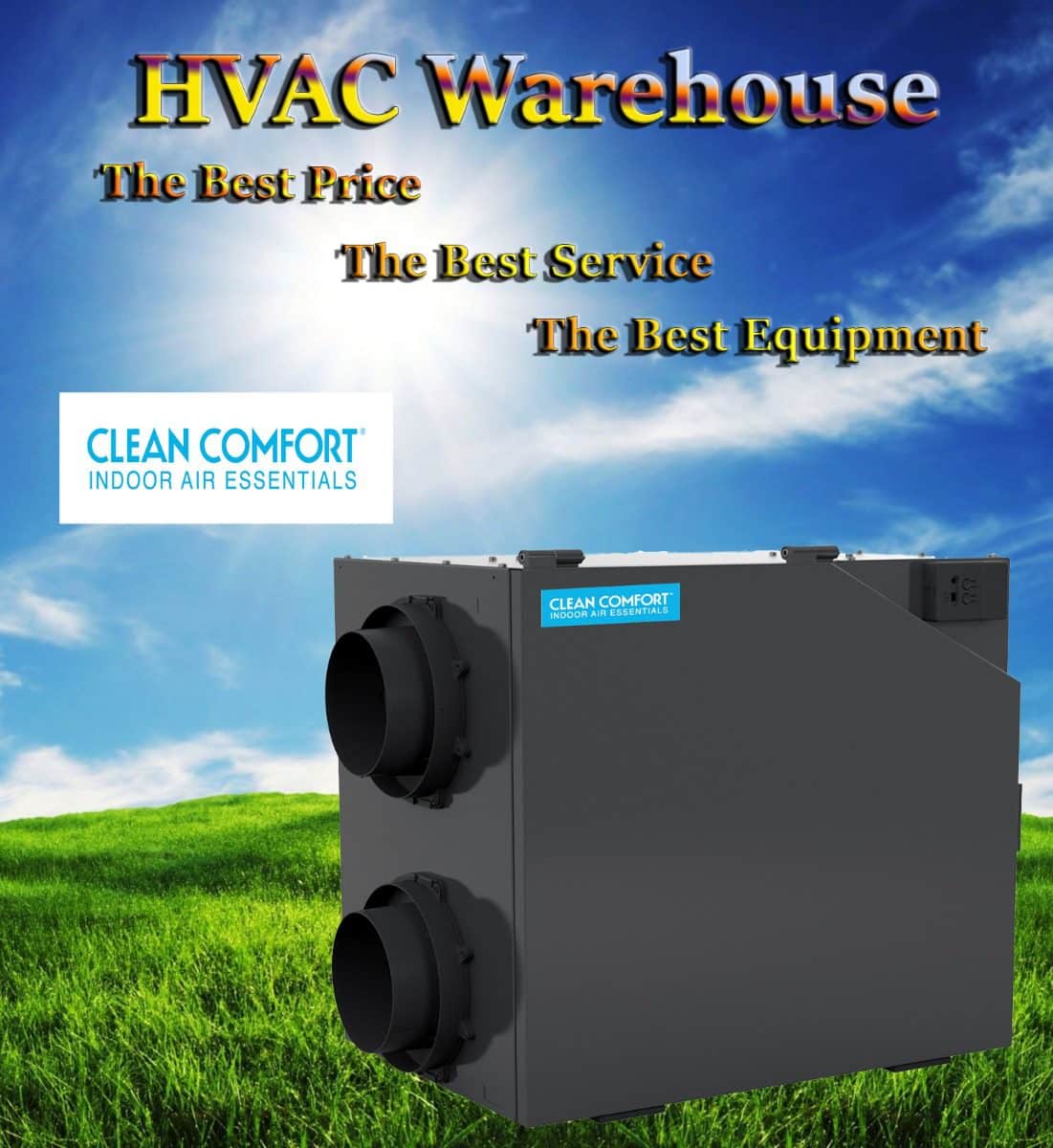 Clean Comfort-70-220 cfm-Energy Recovery Ventilator (ERV) VE70220