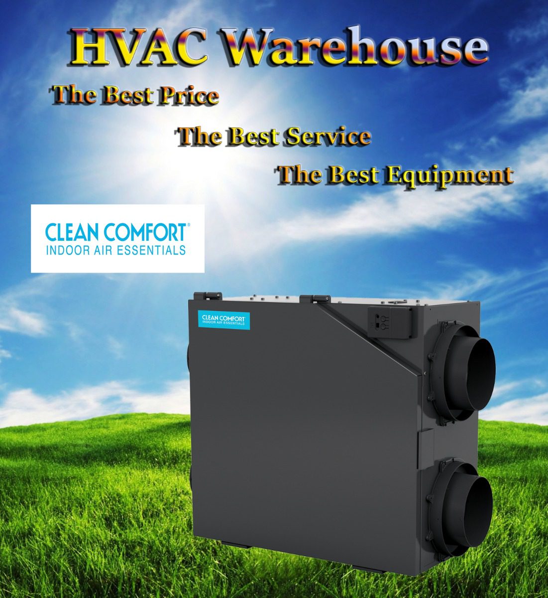 Clean Comfort-30-160 cfm-Energy Recovery Ventilator (ERV)