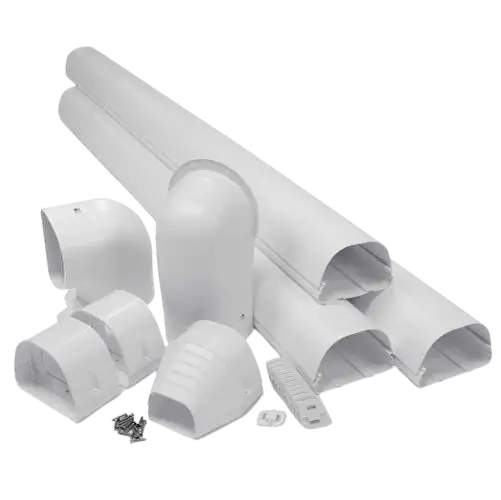Fortress Lineset Covers 4.5" 12' Wall Line Cover Kit White