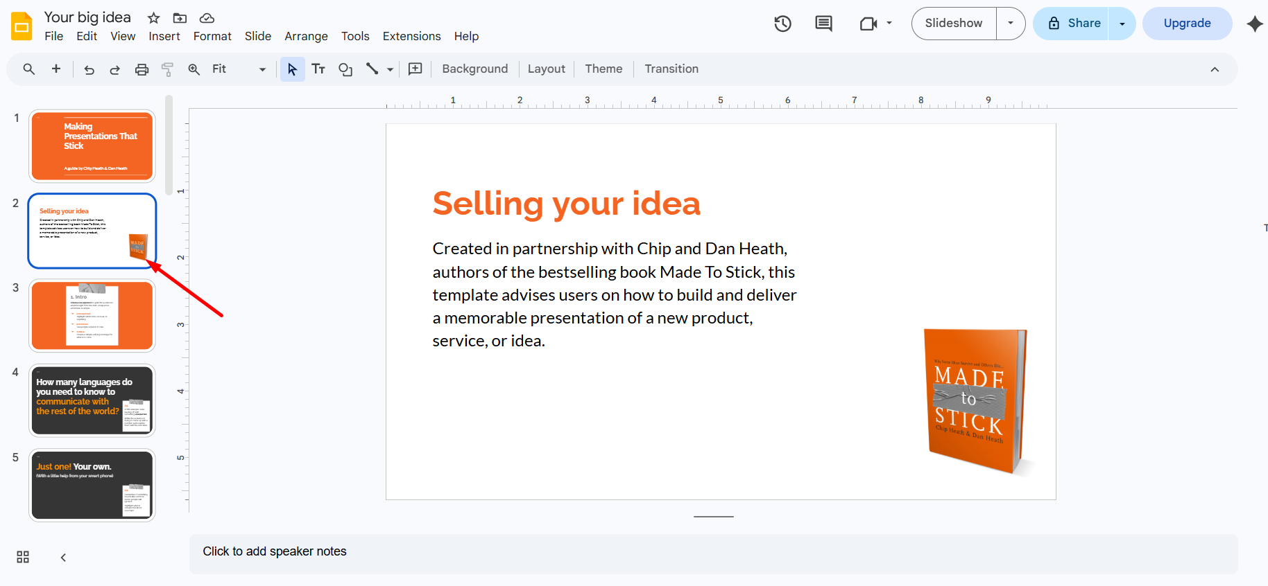 Step 1: Open Google Chrome and go to slides.google.com.