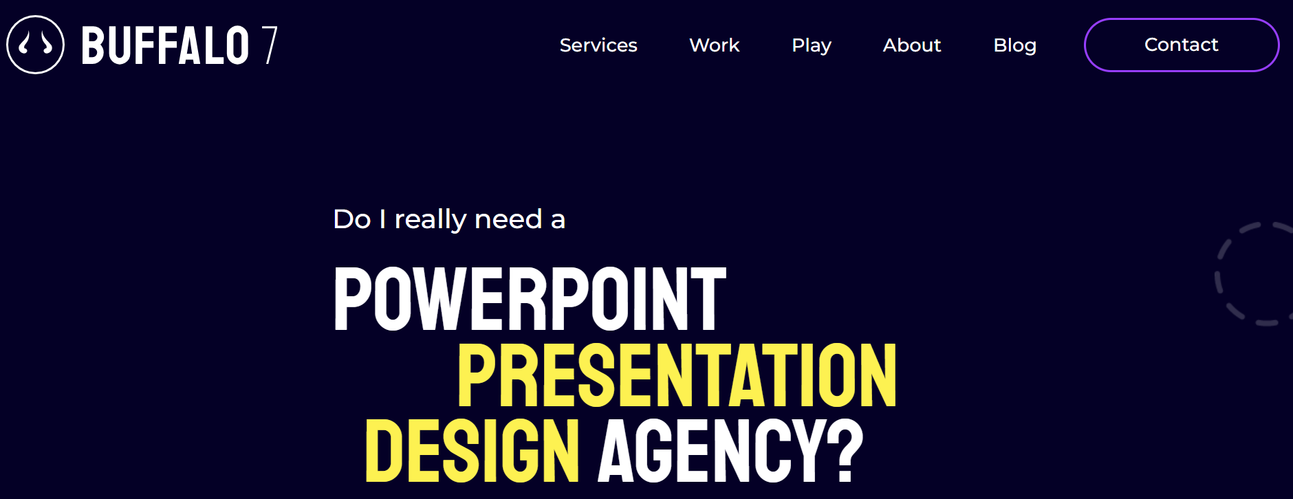 Buffalo 7 premium presentation design agency delivering high-end slides for enterprise and board meetings 
