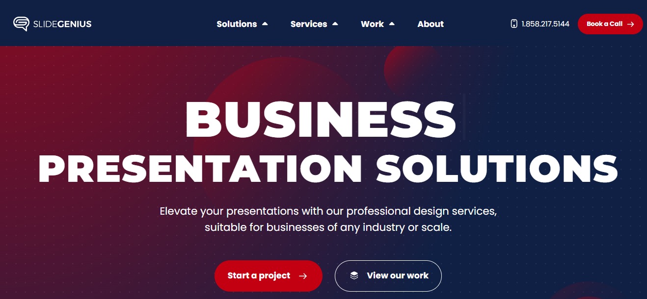 SlideGenius Business Presentation Design Agency — Professional Pitch Deck & Slide Design Services USA
