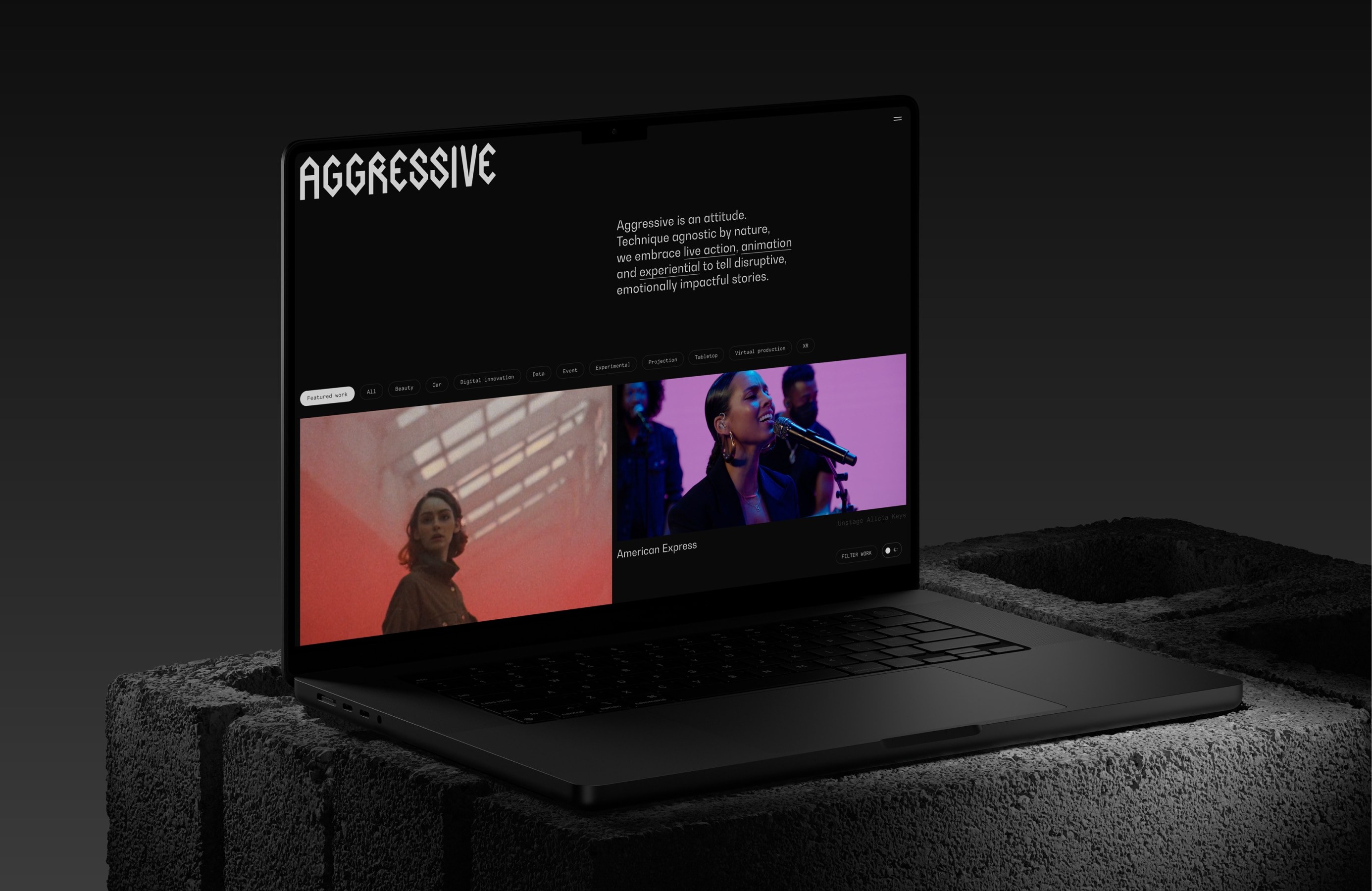 AGGRESSIVE New York Studio official website web design