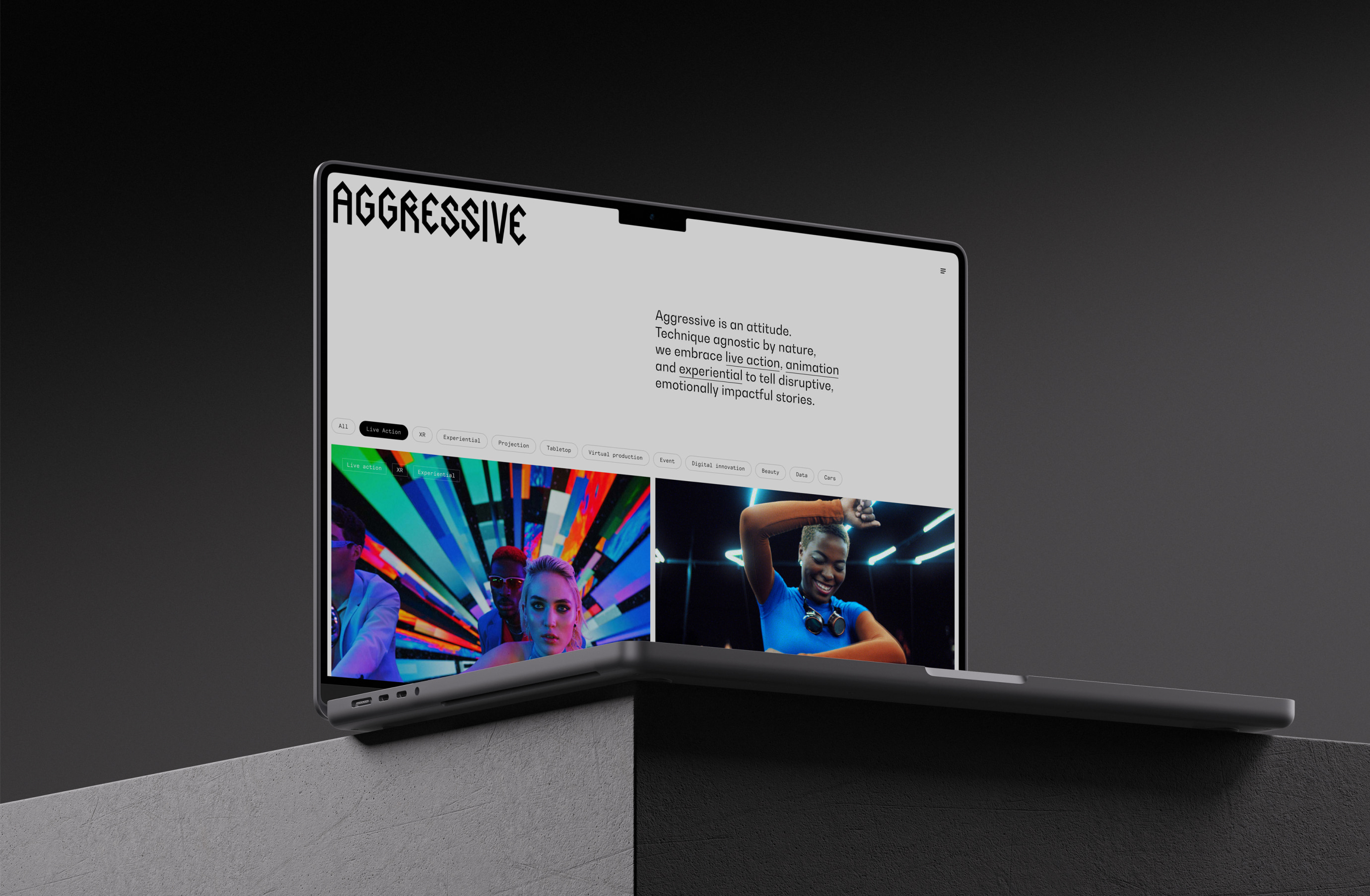 AGGRESSIVE.TV Studio official website web design