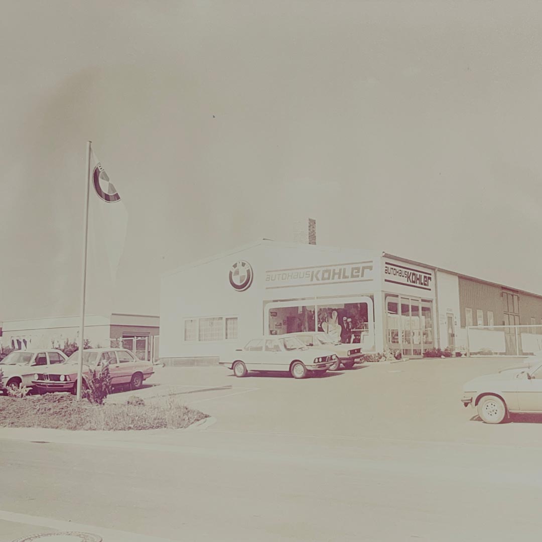 Historische Aufnahme des Betriebes in der Johann-Schöner Straße aus dem Jahr 1977