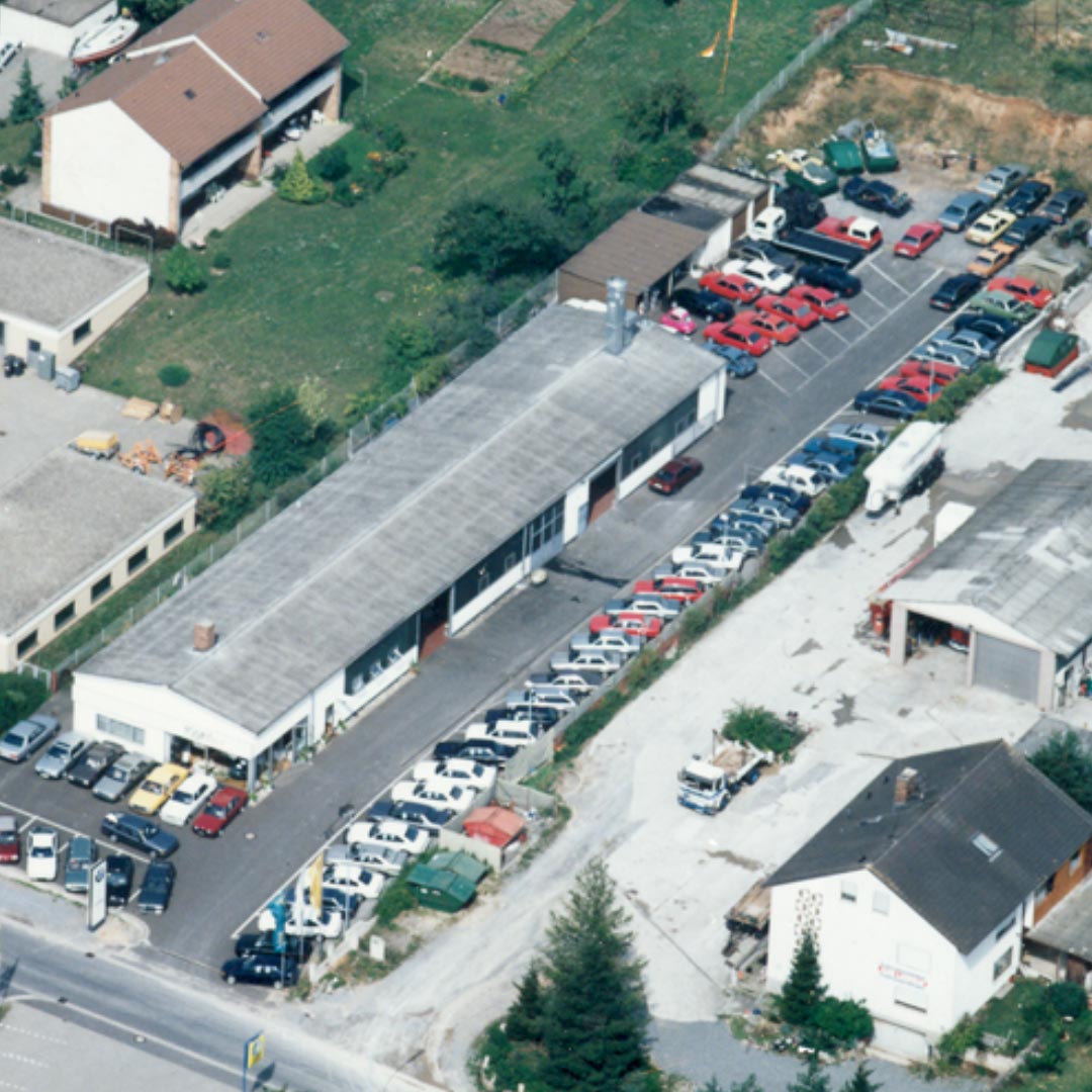 Luftaufnahme des Betriebes Köhler aus dem Jahr 1973