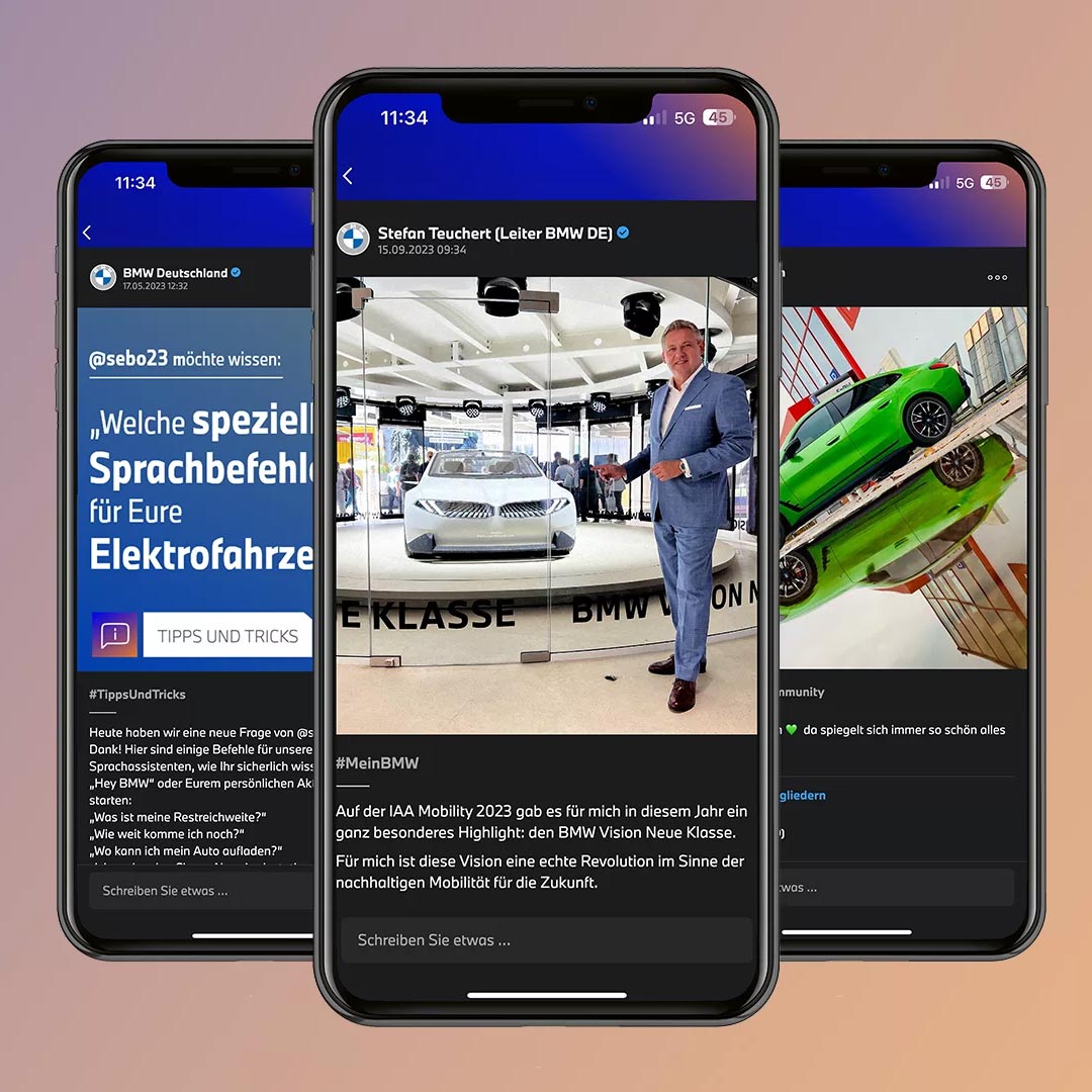 Smartphone mit My BMW App – digitale Lösungen im Autohaus BMW Köhler in Karlstadt