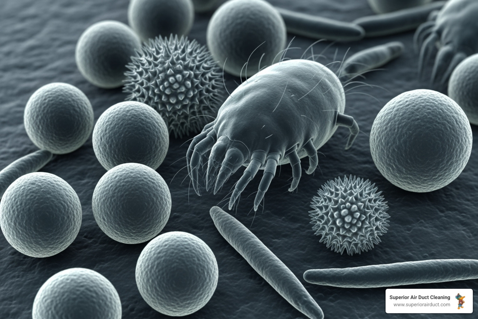 microscopic dust mites and pollen - duct cleaning new brighton