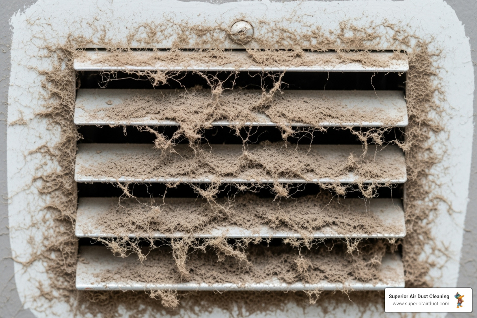 Excessive dust buildup around a vent register - air duct cleaning salem ohio