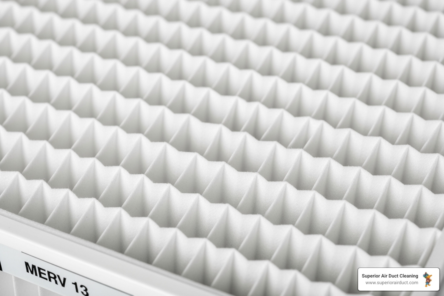 A high-efficiency MERV-rated air filter - air duct mold removal
