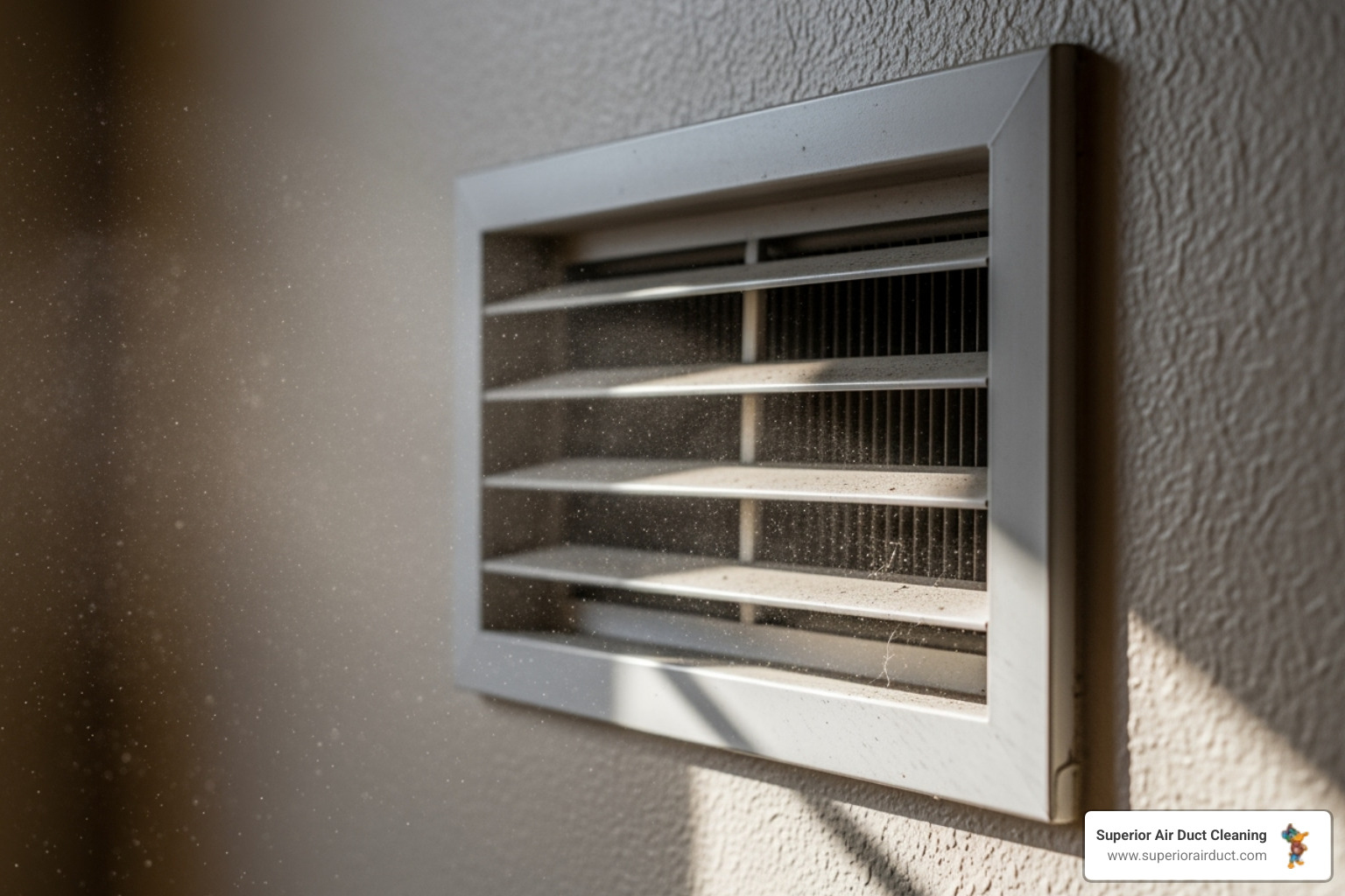 visible dust coming from a supply register - hvac duct cleaning