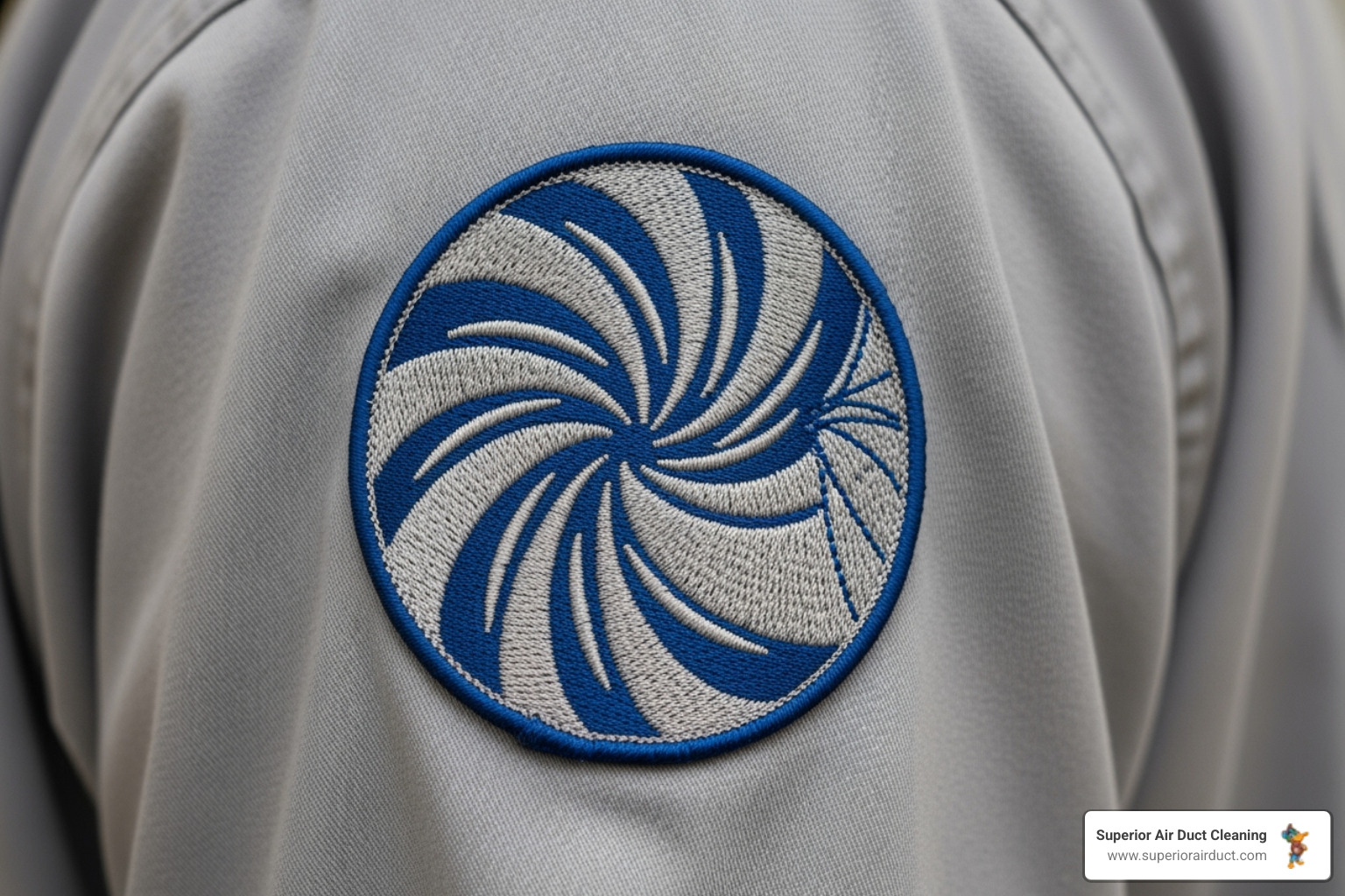NADCA certified technician logo on a uniform - commercial duct cleaning boardman oh