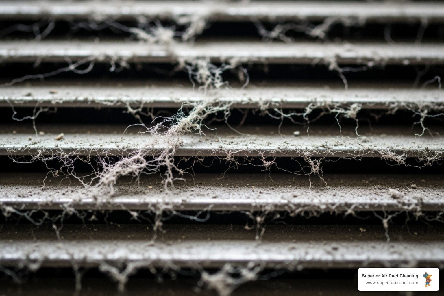 excessive dust and debris visible on the slats of an air vent - air duct inspection cranberry township pa