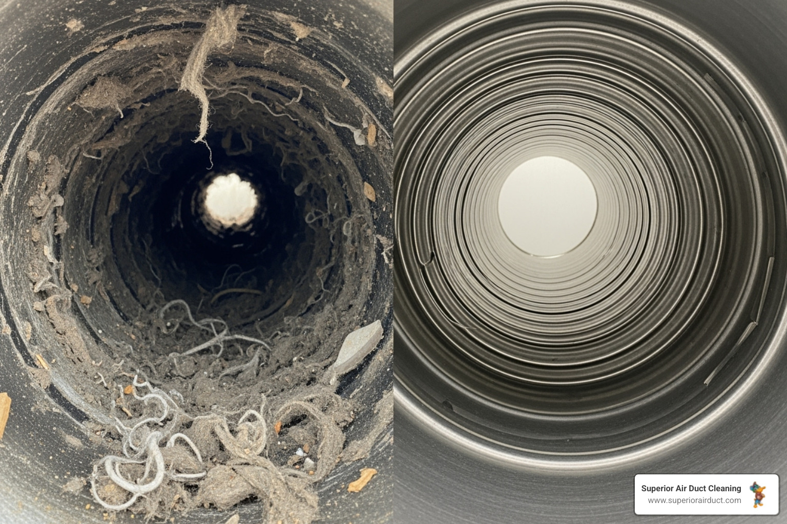 clogged air duct next to a clean one - commercial duct cleaning new brighton pa clogged air duct next to a clean one - commercial duct cleaning new brighton pa