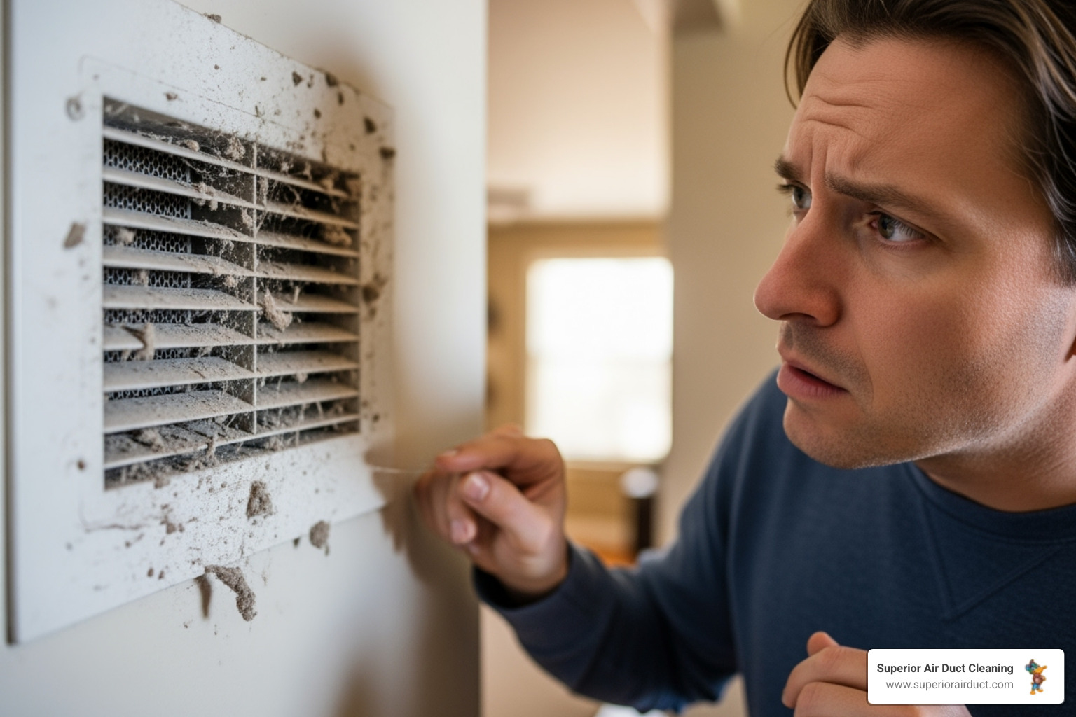 homeowner checking dusty air vent - air duct repair new brightton pa homeowner checking dusty air vent - air duct repair new brightton pa