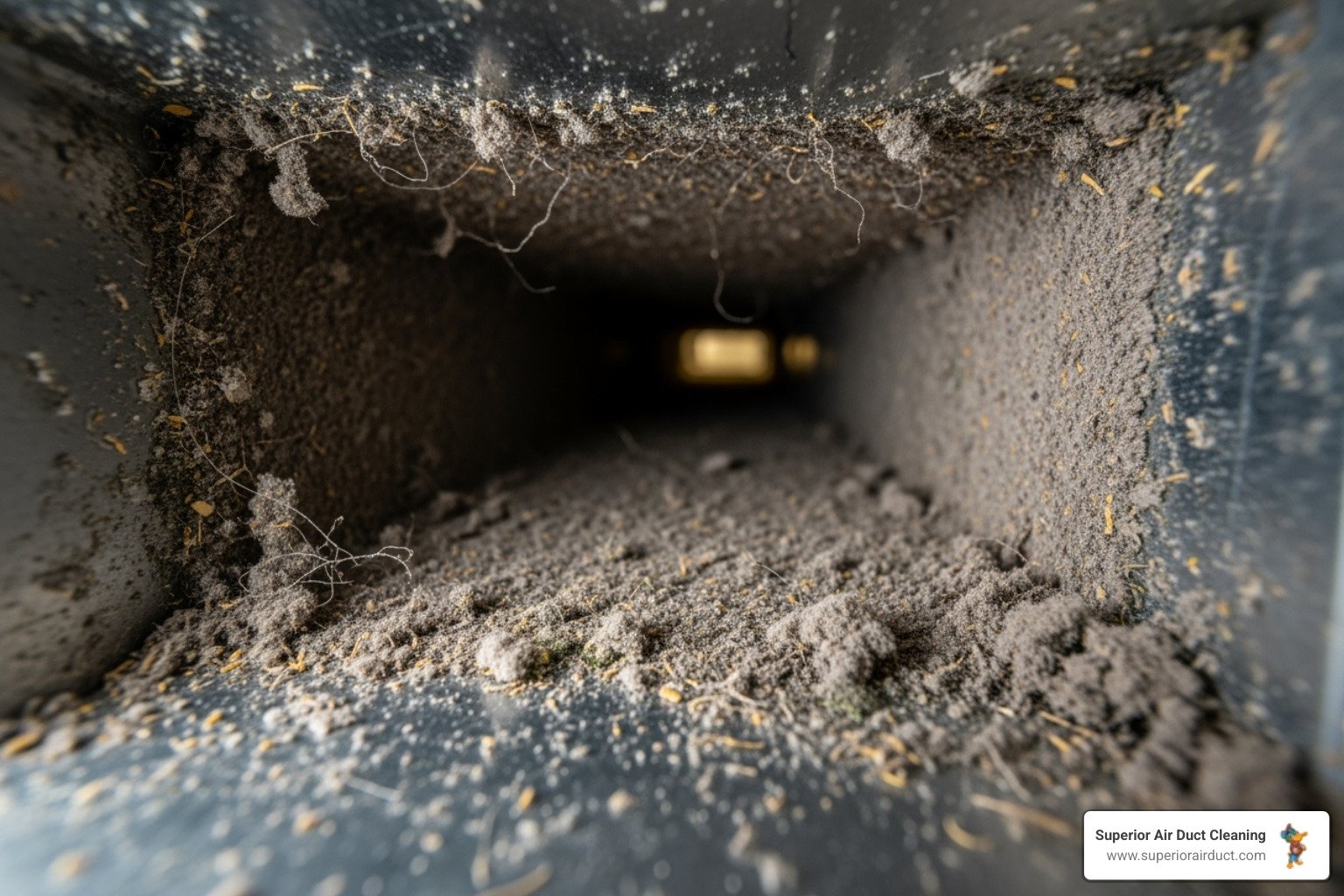 inside of dirty air duct - air duct cleaning beaver falls pa