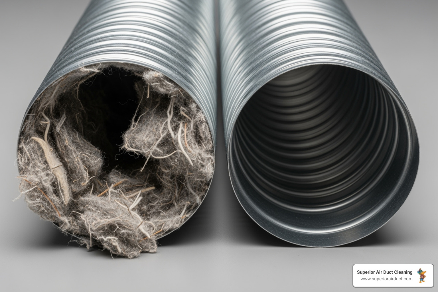 clogged dryer vent next to a clean one - air duct cleaning cranberry township pa