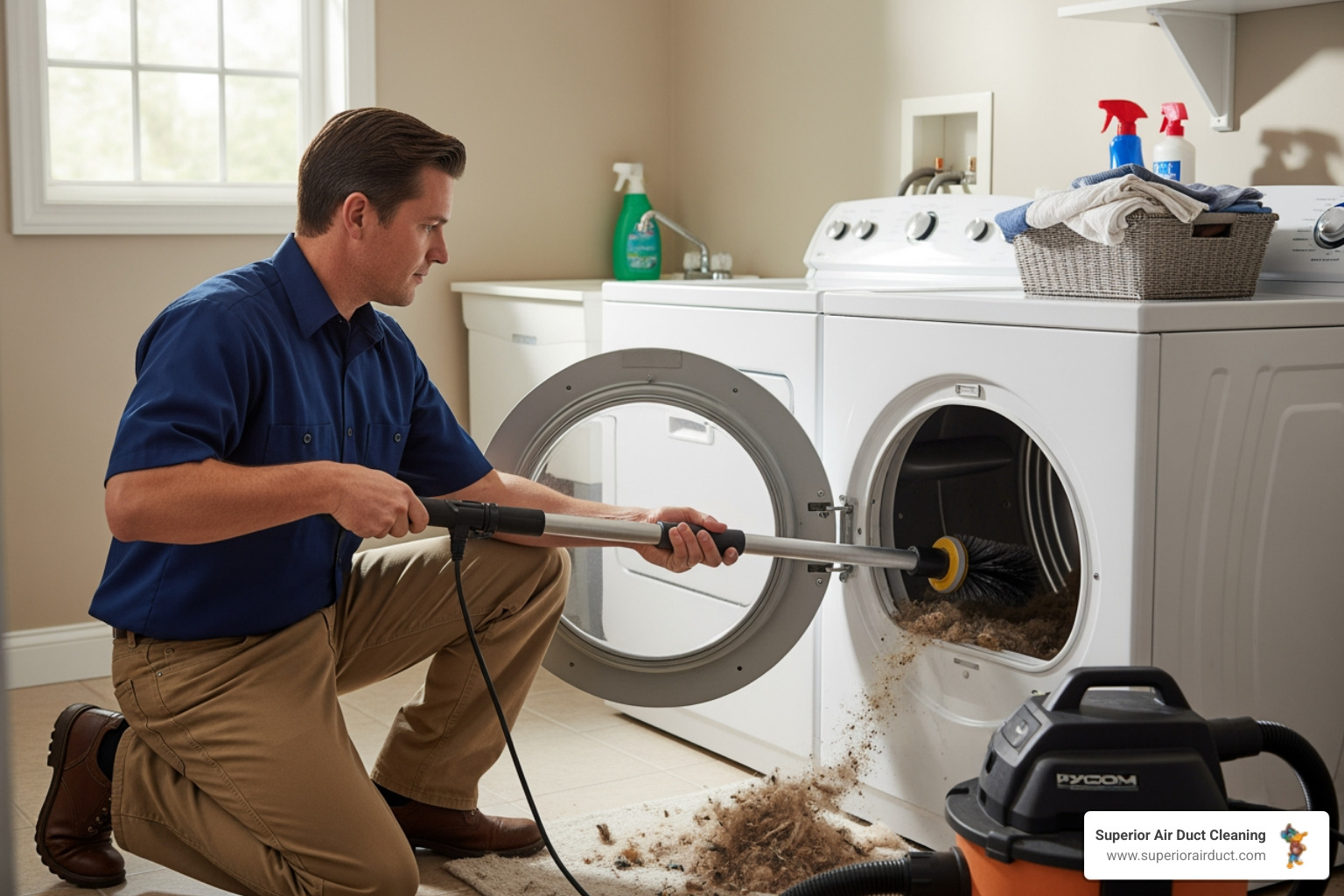 technician cleaning a dryer vent - Can you recommend a good air vent cleaning service in Mahoning County, OH? technician cleaning a dryer vent - Can you recommend a good air vent cleaning service in Mahoning County, OH?