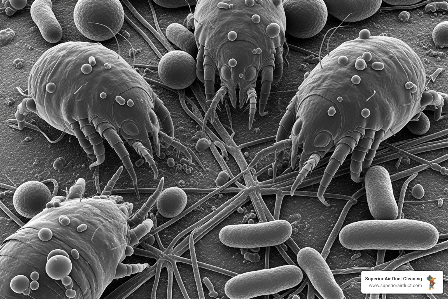 microscopic view of dust mites, mold spores, and bacteria - sanitize air ducts canfield oh microscopic view of dust mites, mold spores, and bacteria - sanitize air ducts canfield oh