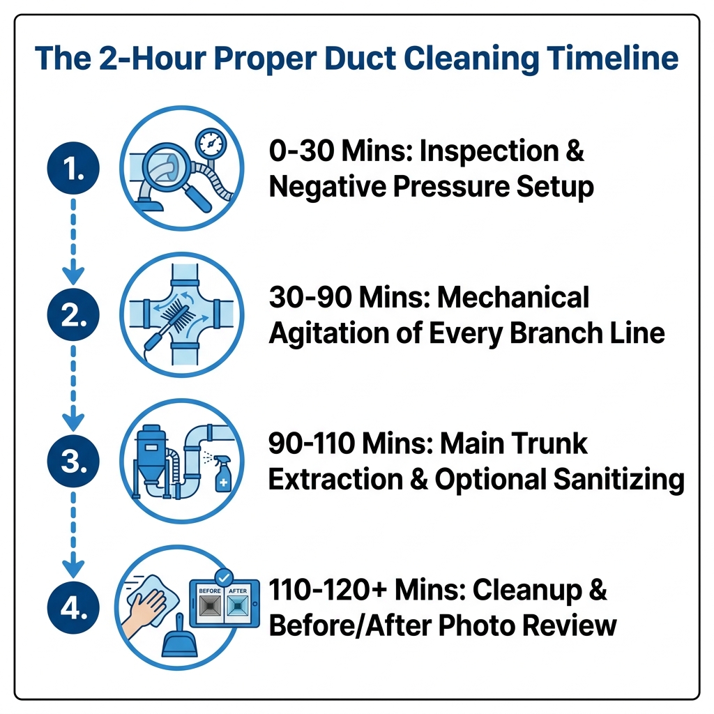 The 2-Hour Proper Duct Cleaning Timeline