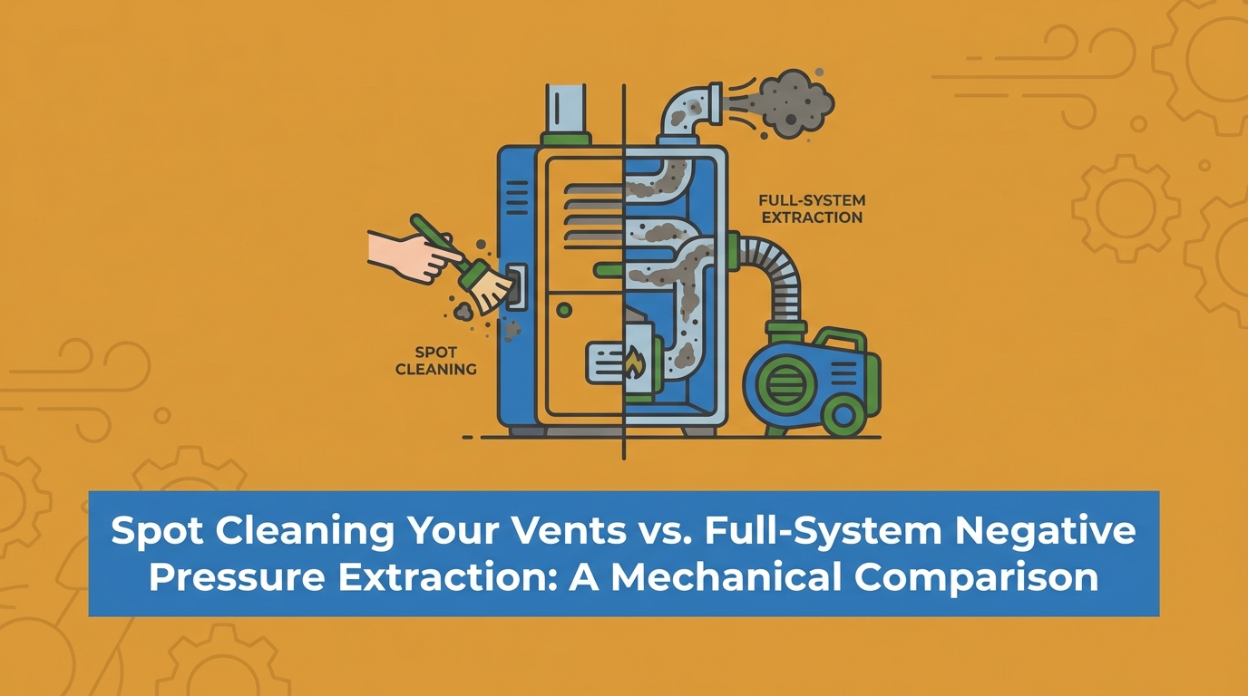 Spot Cleaning Your Vents vs. Full-System Negative Pressure Extraction