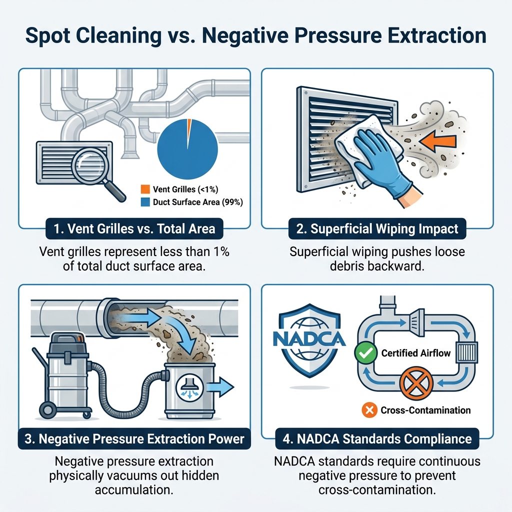 Spot Cleaning vs. Negative Pressure Extraction