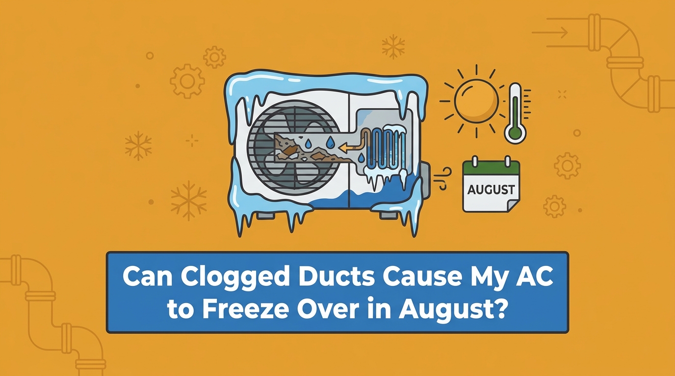 Can Clogged Ducts Cause My AC to Freeze Over in August?