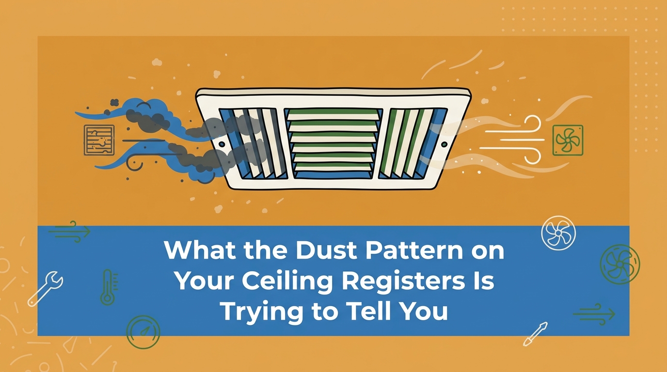 What the Dust Pattern on Your Ceiling Registers Is Trying to Tell You