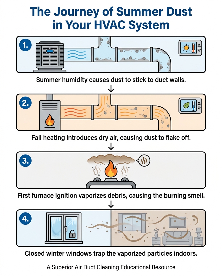 The Journey of Summer Dust in Your HVAC System