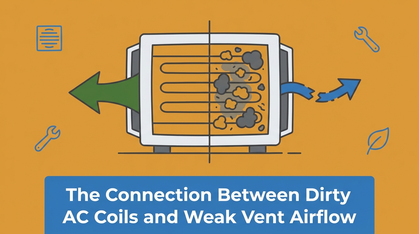 The Connection Between Dirty AC Coils and Weak Vent Airflow