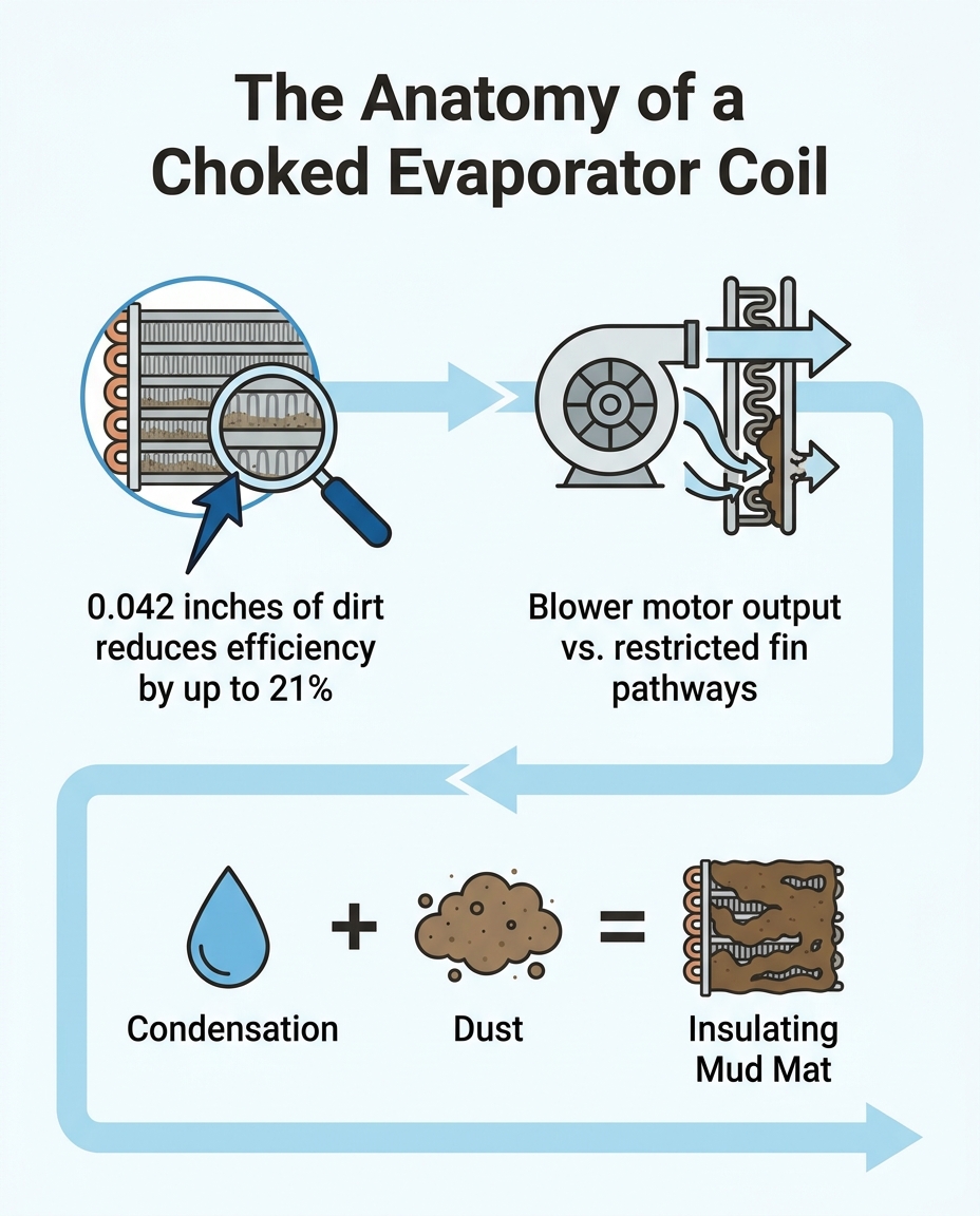 The Anatomy of a Choked Evaporator Coil
