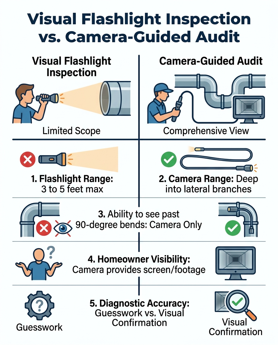 Visual Flashlight Inspection vs. Camera-Guided Audit