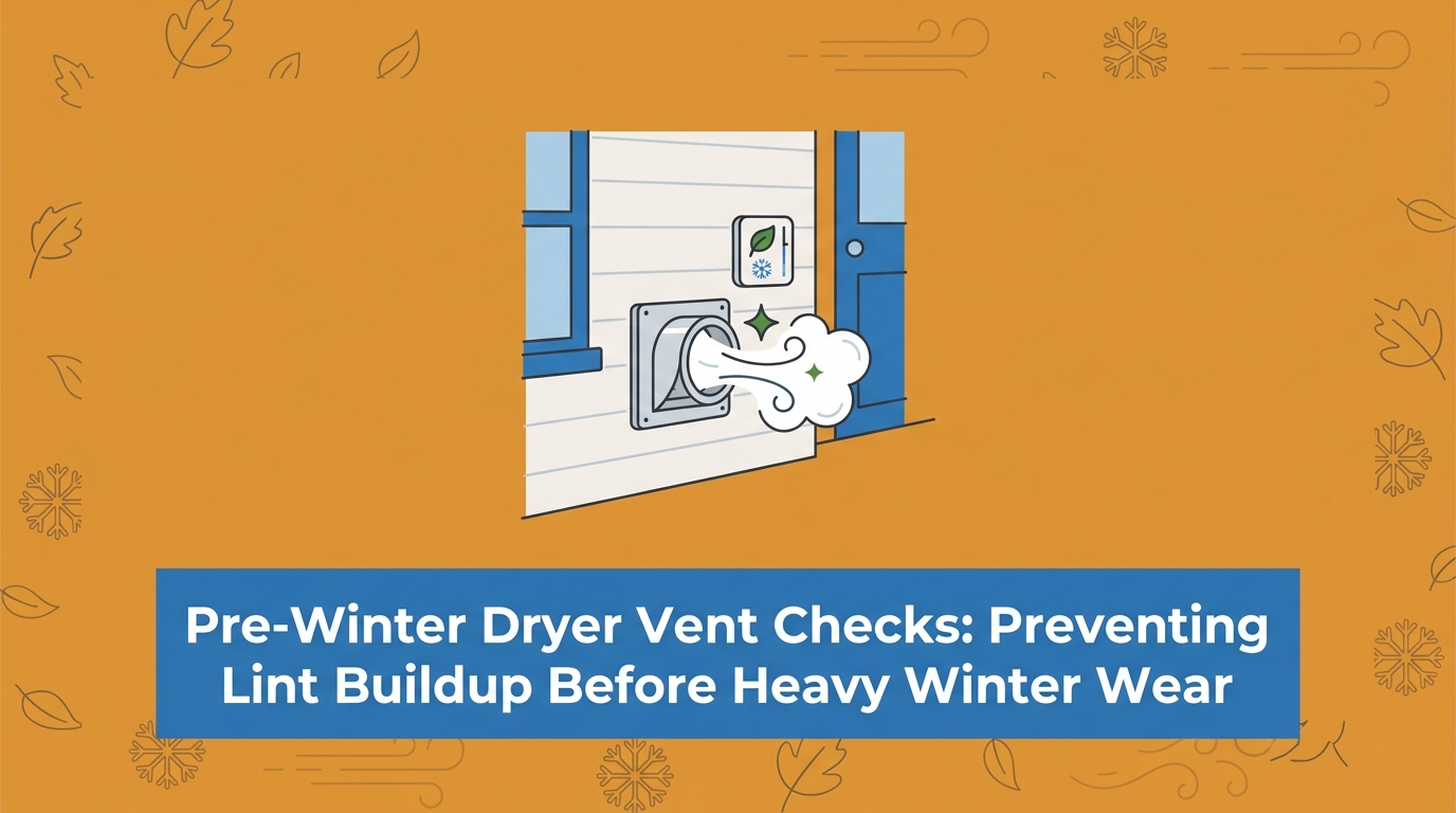 Pre-Winter Dryer Vent Checks: Preventing Lint Buildup Before Heavy Winter Wear