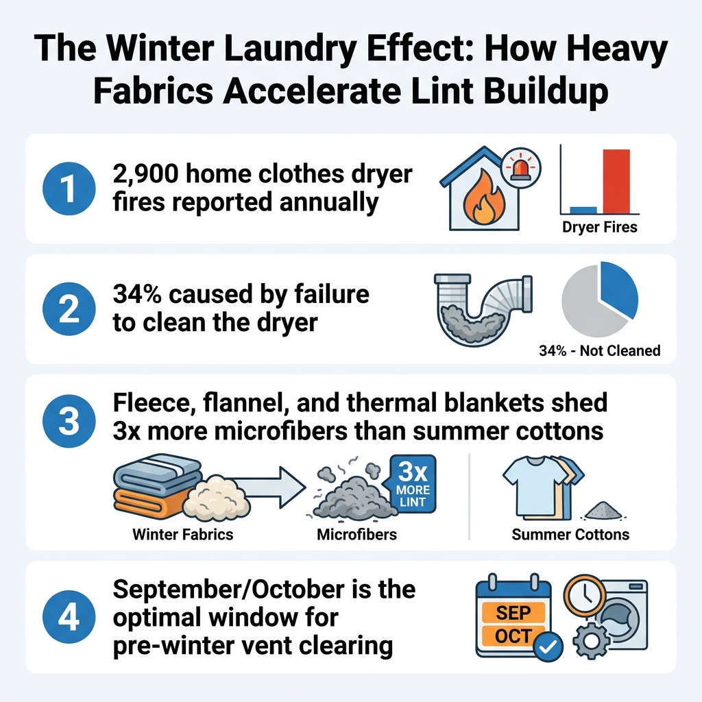 The Winter Laundry Effect: How Heavy Fabrics Accelerate Lint Buildup