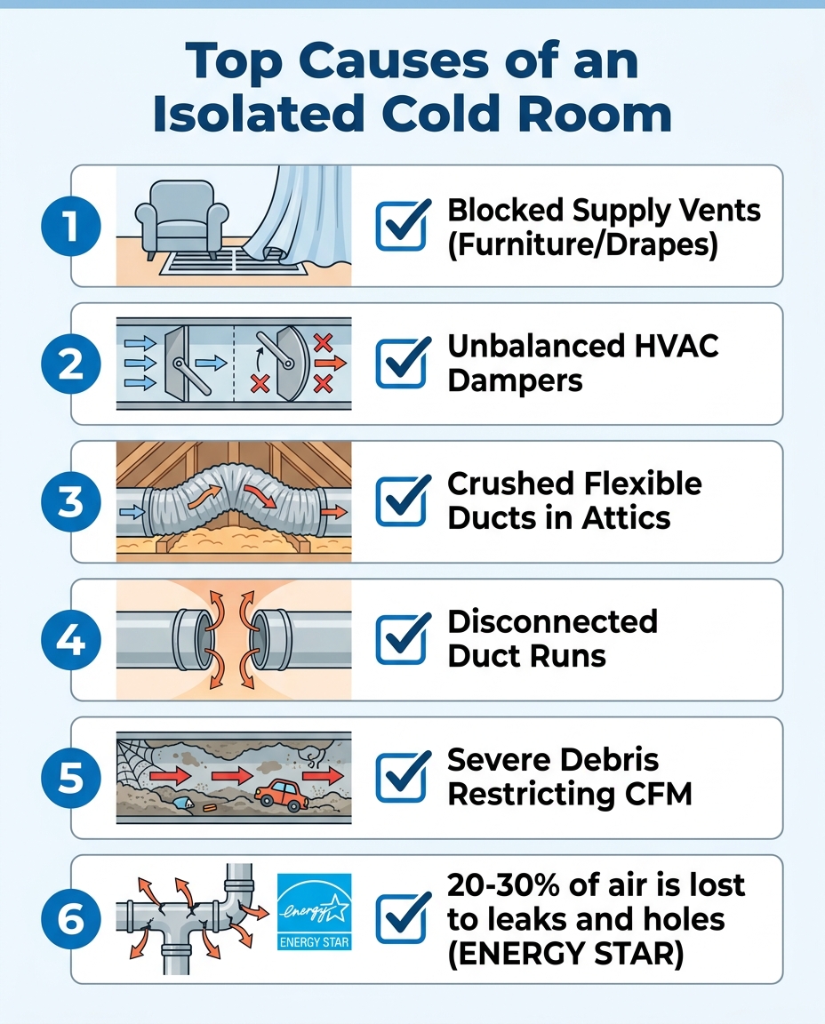 Top Causes of an Isolated Cold Room