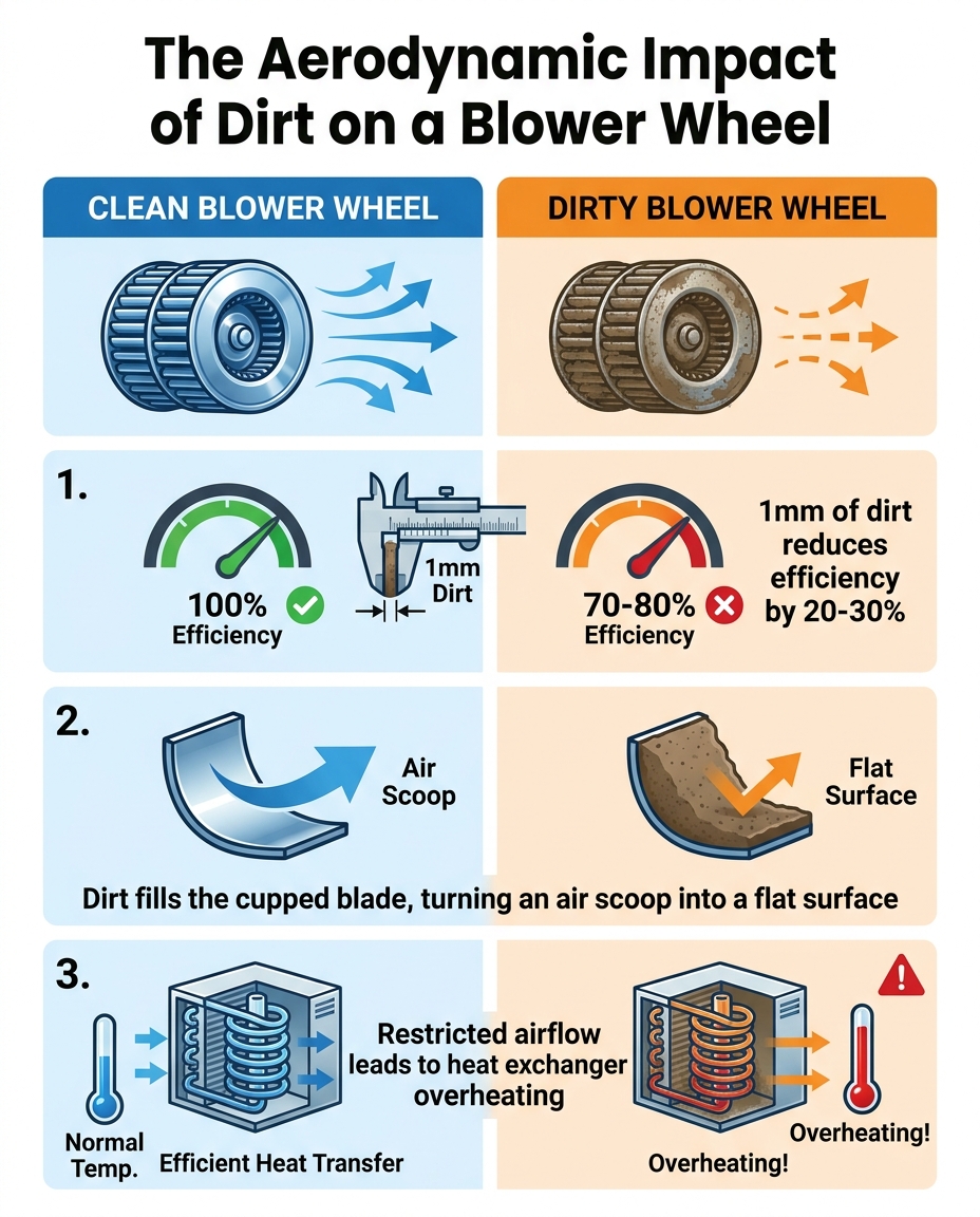 The Aerodynamic Impact of Dirt on a Blower Wheel